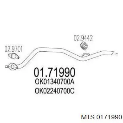 Tubo de escape intermedio a trasero MTS 0171990 precio, desde 39,82 EUR