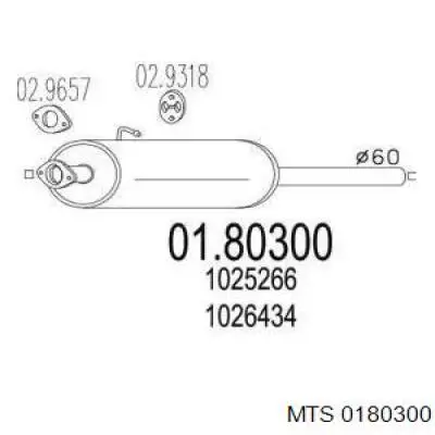 01.80300 MTS silenciador del medio