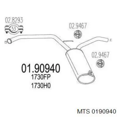 01.90940 MTS silenciador posterior