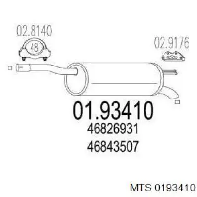 0193410 MTS silenciador posterior