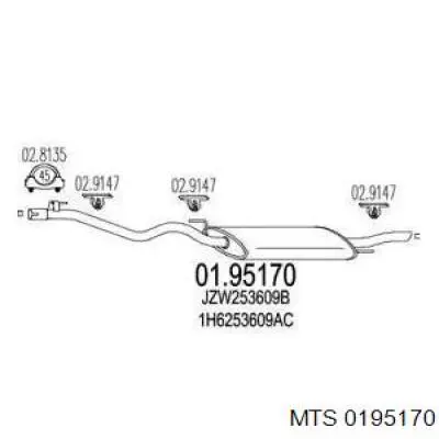 01.95170 MTS silenciador posterior