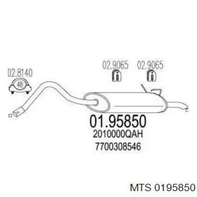 01.95850 MTS silenciador posterior
