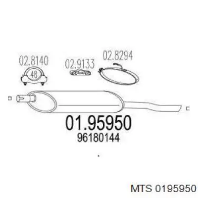 01.95950 MTS silenciador posterior