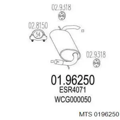 01.96250 MTS silenciador posterior