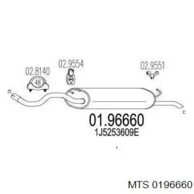 01.96660 MTS silenciador posterior
