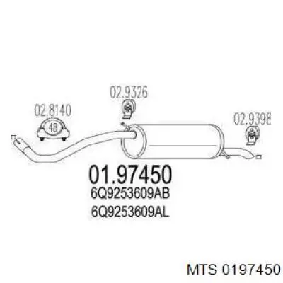 01.97450 MTS silenciador posterior