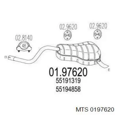 Silenciador trasero 07310 Polmostrow