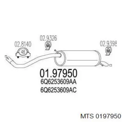 01.97950 MTS silenciador posterior