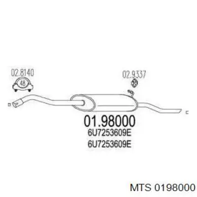 Comprar 6U7253609E VAG Silenciador trasero