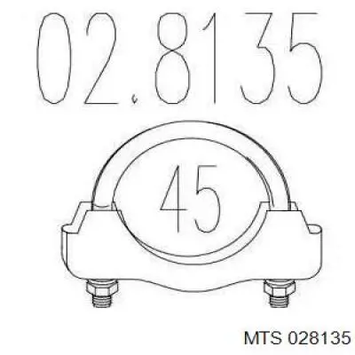 Abrazadera trasera del silenciador MTS 028135 precio, desde 1,70 EUR