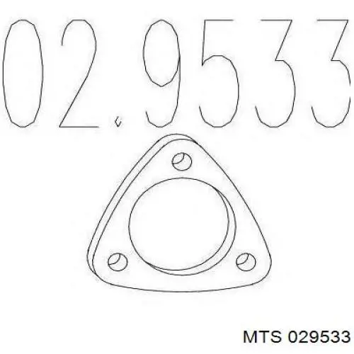 02.9533 MTS junta de tubo de escape silenciador