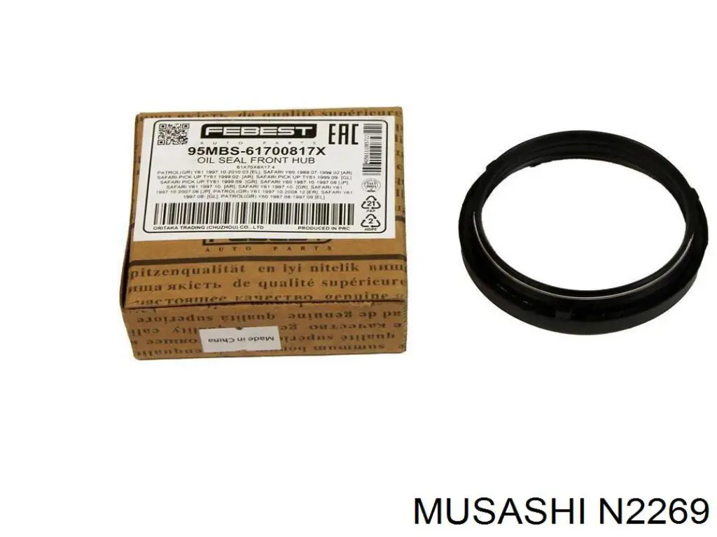 Comprar N2269 Musashi Retén interior del cubo de rueda delantero