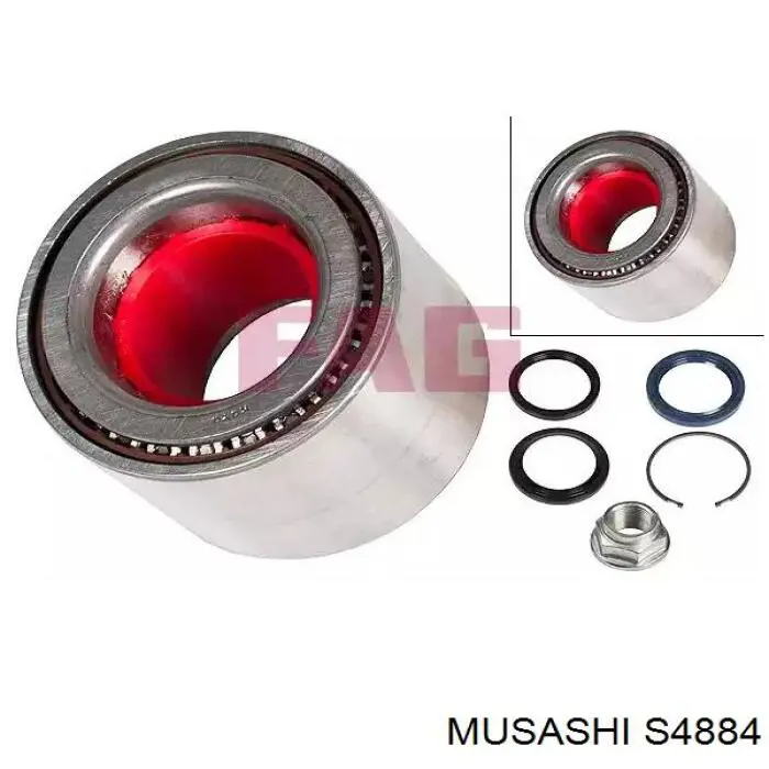 S4884 Musashi sello de aceite cubo trasero exterior