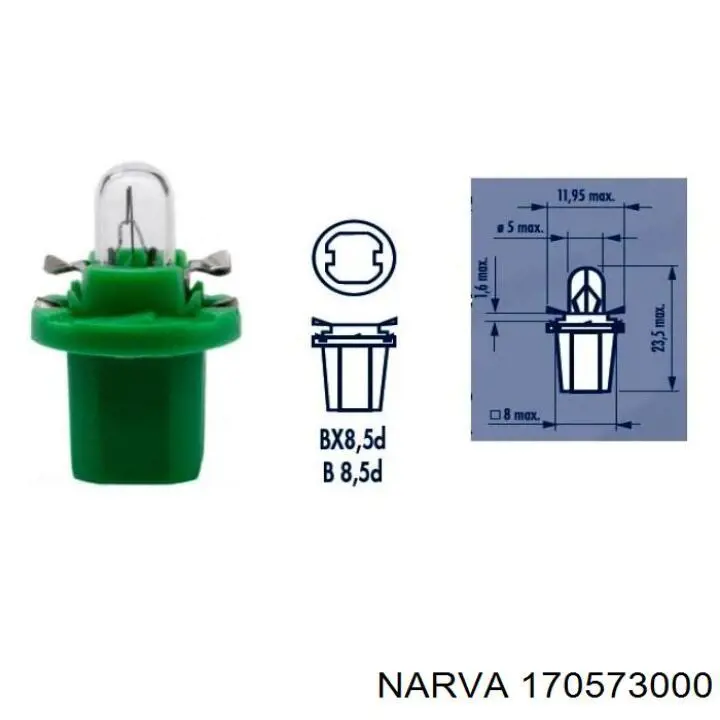 170573000 Narva Bombilla de cruce