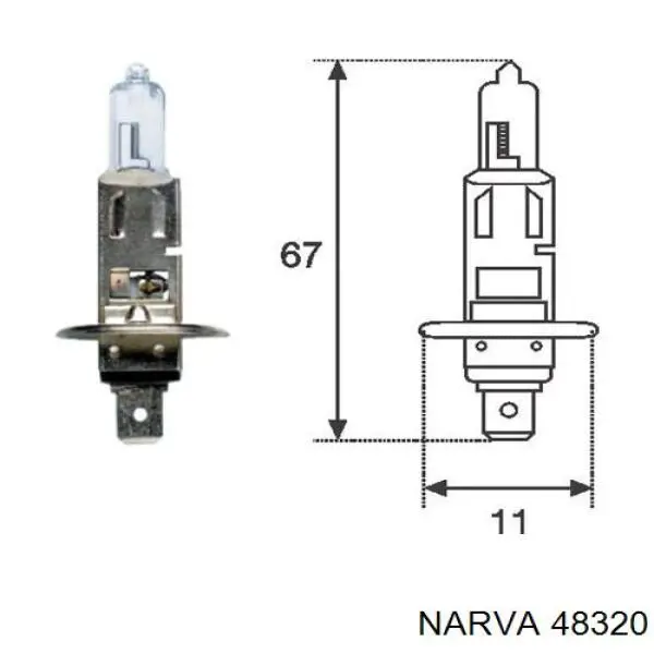 48320 Narva bombilla halógena