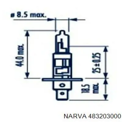 483203000 Narva bombilla halógena