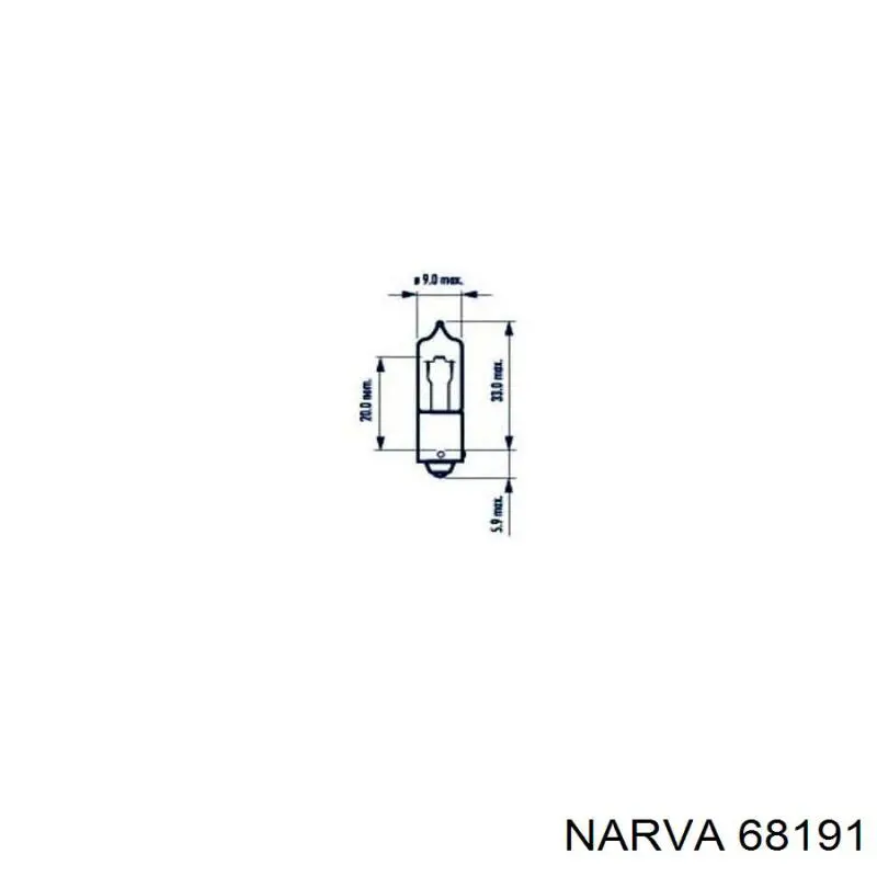 68191 Narva lámpara, faro antiniebla