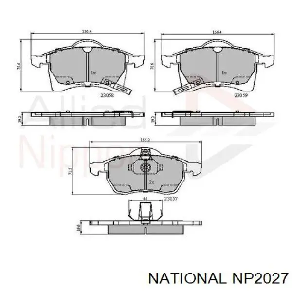 Comprar NP2027 National Pastillas delanteras de freno