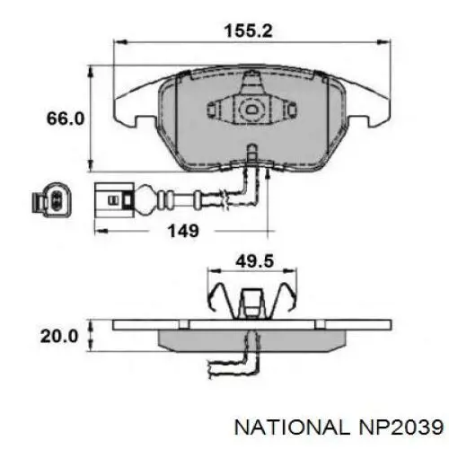 Pastillas de freno delanteras Seat Ibiza 5 KJ1, KJG