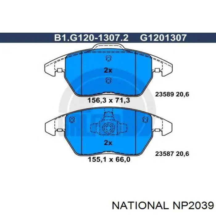Pastillas de freno delanteras Seat Ibiza 5 KJ1, KJG