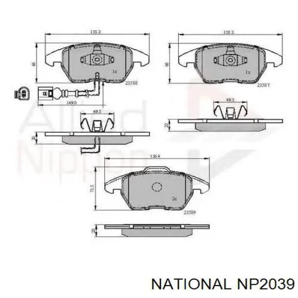 Pastillas de freno delanteras Seat Ibiza 5 KJ1, KJG