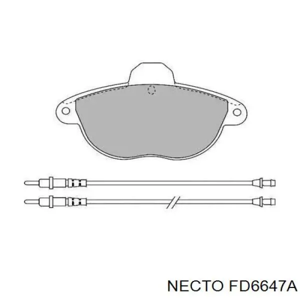 FD6647A Necto Pastillas delanteras
