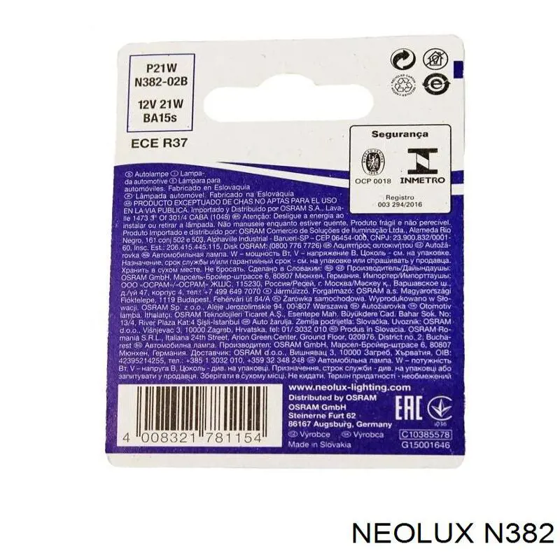 Bombilla N382 Neolux