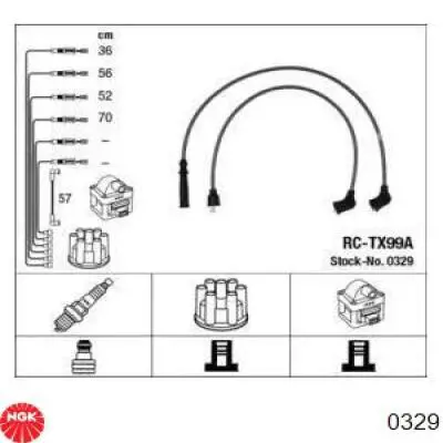 0329 NGK cables de bujías