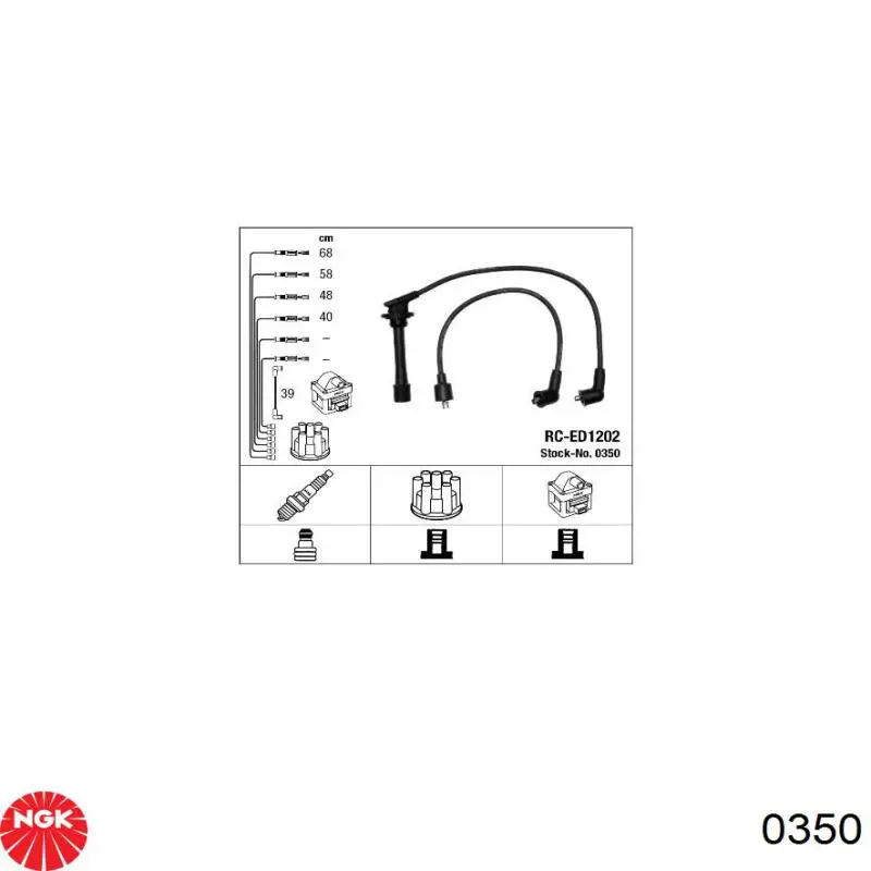 Juego de cables de bujias NGK 0350 precio, desde 44,55 EUR