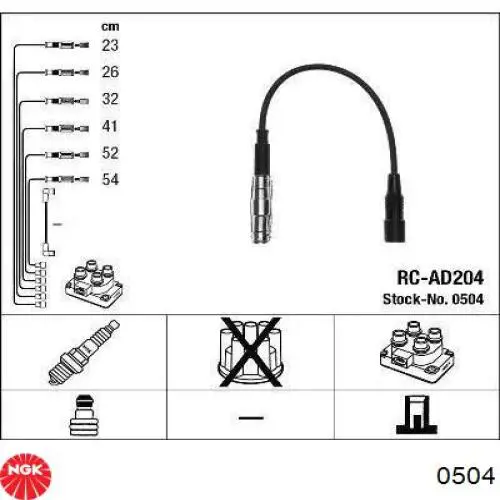 Comprar 0504 NGK Cable de bujía