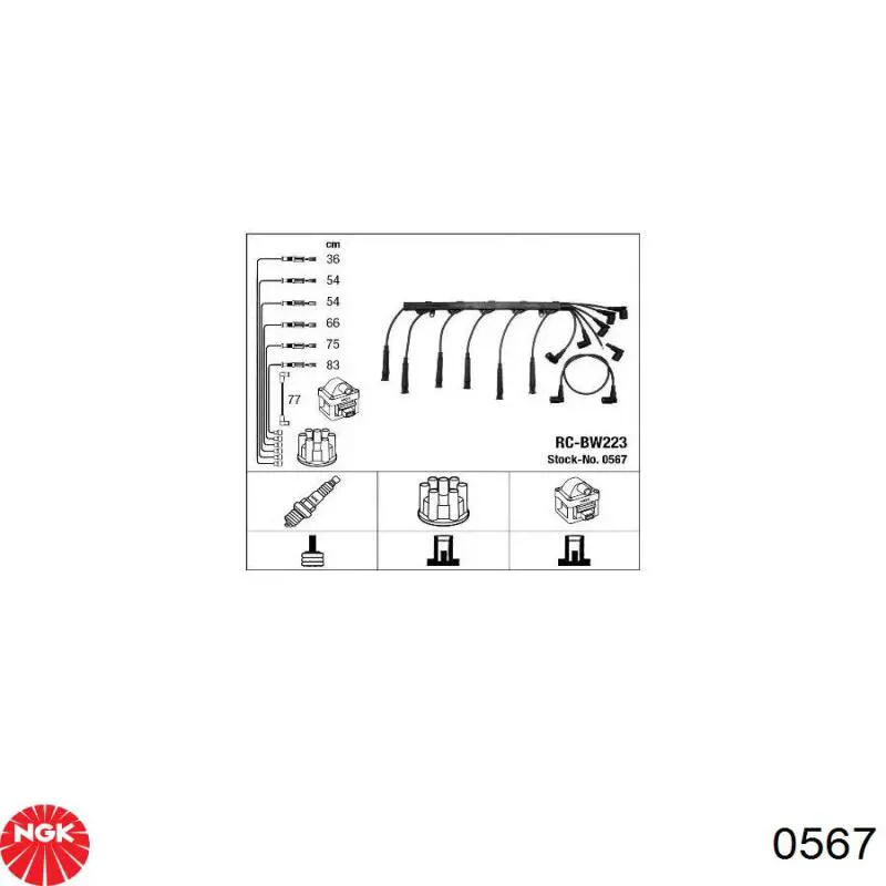 Comprar 0567 NGK Cable de bujía