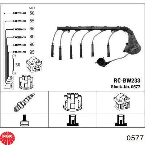 0577 NGK juego de cables de encendido