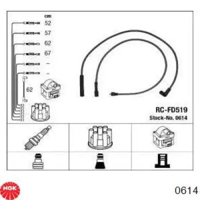 Juego de cables de bujias NGK 614 precio, desde 80,15 EUR