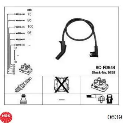 0639 NGK juego de cables de encendido