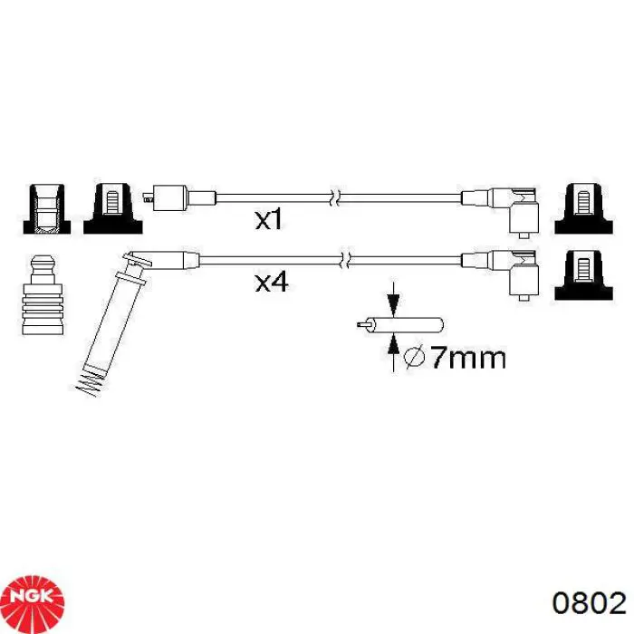 Comprar 802 NGK Cable de bujía
