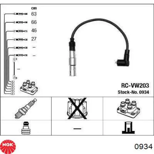 Juego de cables de bujias NGK 0934 precio, desde 67,79 EUR