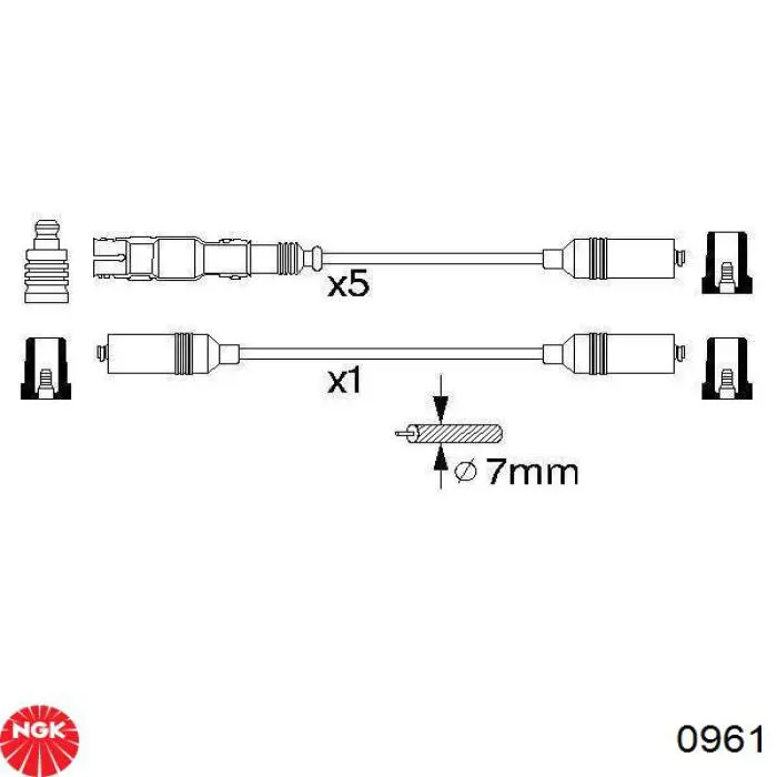 Cables de bujías 0961 NGK