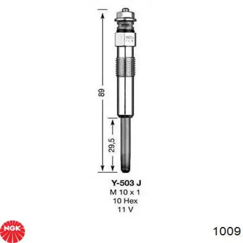 1009 NGK Bujías de calentamiento