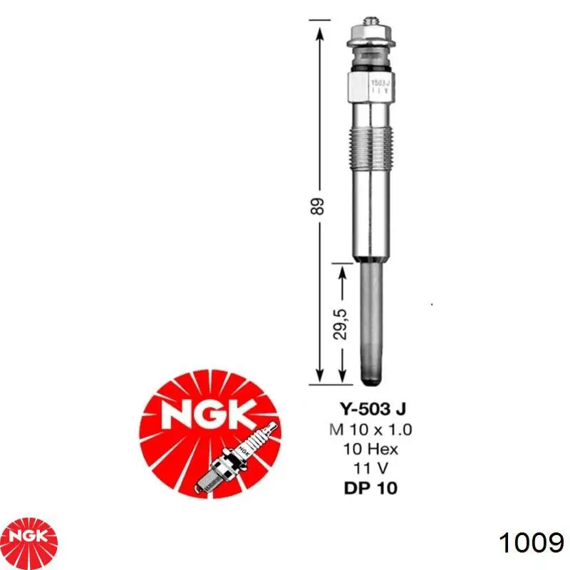 Bujía de precalentamiento 1009 NGK