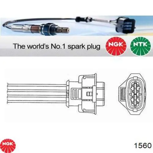 1560 NGK Sensor de oxígeno previo al catalizador