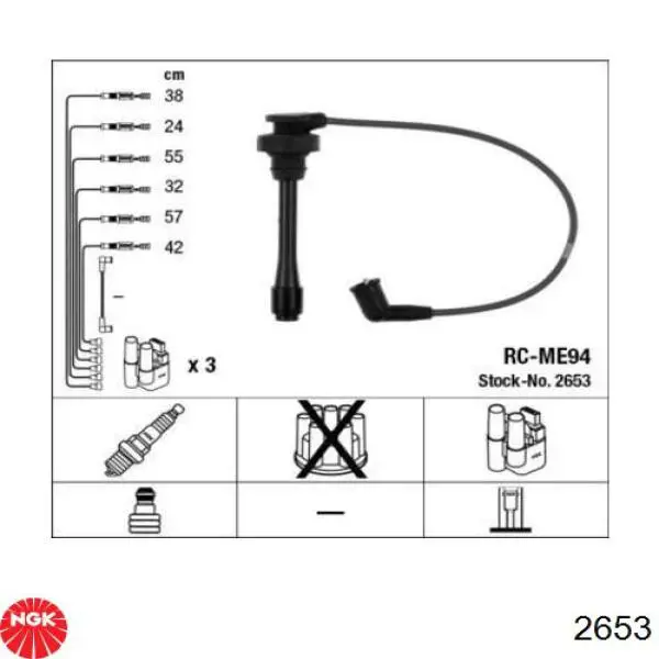 Juego de cables de bujias NGK 2653 precio, desde 49,04 EUR