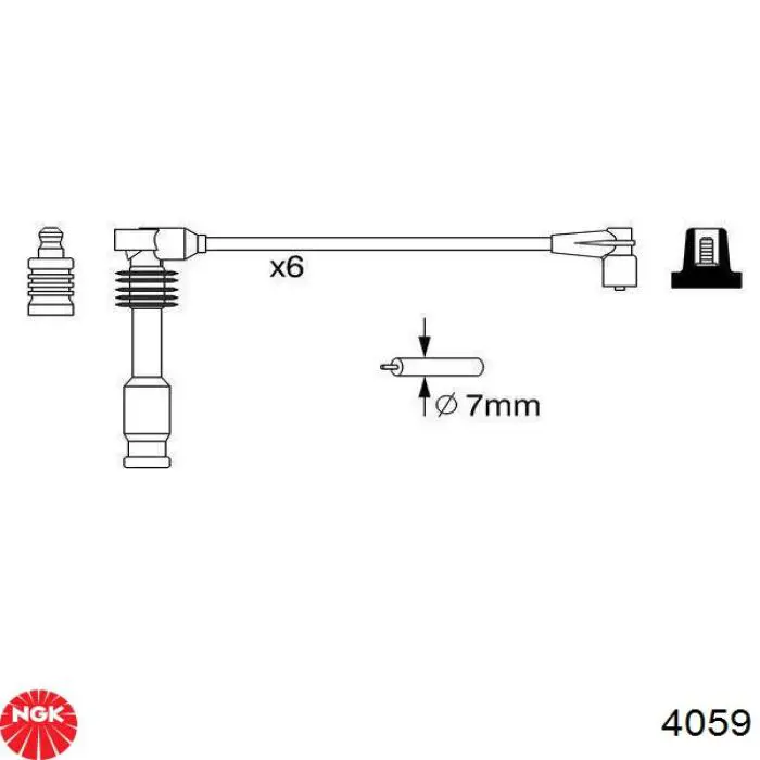 Juego de cables de bujias NGK 4059 precio, desde 74,73 EUR