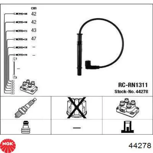 Comprar 44278 NGK Cable de bujía