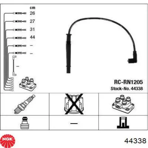 Comprar 44338 NGK Cable de bujía