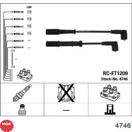 Comprar 4746 NGK Cable de bujía