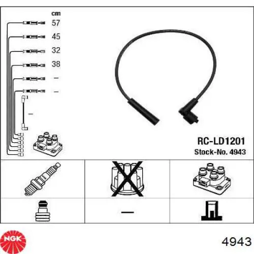 Comprar 21113707080 Lada Cable de bujía