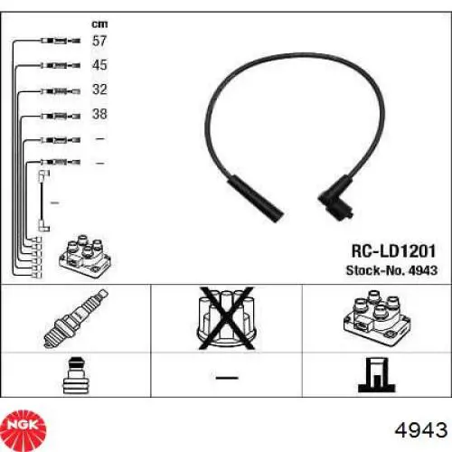 Juego de cables de bujías para Lada 2114 