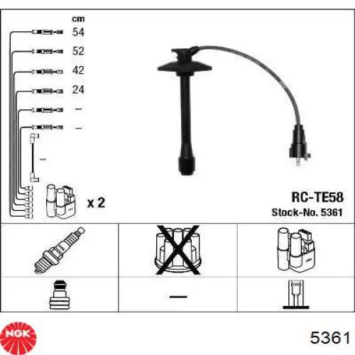 Comprar 5361 NGK Cable de bujía
