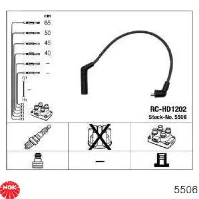 5506 NGK cables de bujías