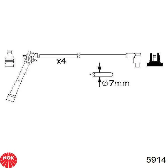 Comprar 5914 NGK Cable de bujía